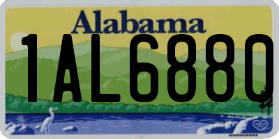 AL license plate 1AL6880