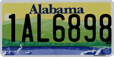 AL license plate 1AL6898