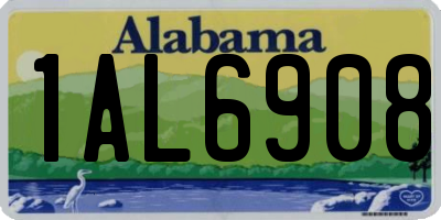 AL license plate 1AL6908