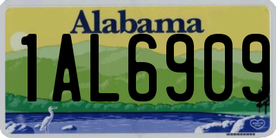 AL license plate 1AL6909