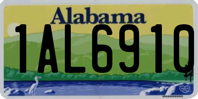 AL license plate 1AL6910