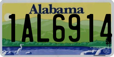 AL license plate 1AL6914