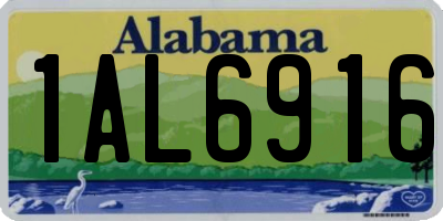 AL license plate 1AL6916