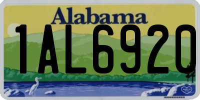 AL license plate 1AL6920