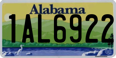 AL license plate 1AL6922