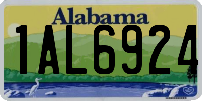 AL license plate 1AL6924