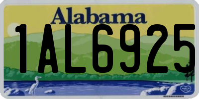 AL license plate 1AL6925