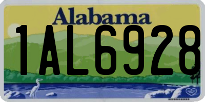 AL license plate 1AL6928