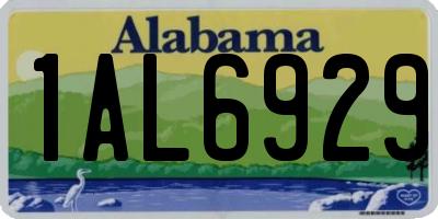 AL license plate 1AL6929