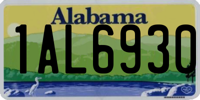 AL license plate 1AL6930