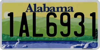 AL license plate 1AL6931