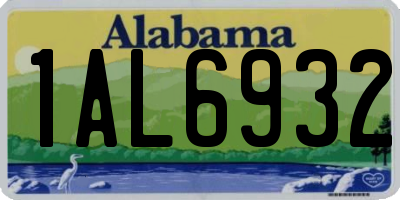 AL license plate 1AL6932