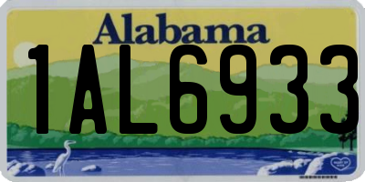 AL license plate 1AL6933