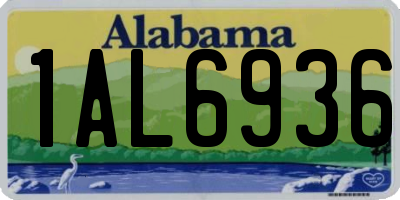 AL license plate 1AL6936