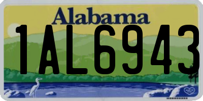 AL license plate 1AL6943