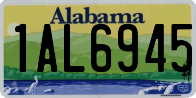 AL license plate 1AL6945