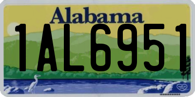 AL license plate 1AL6951