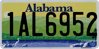 AL license plate 1AL6952