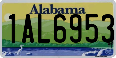 AL license plate 1AL6953