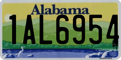 AL license plate 1AL6954