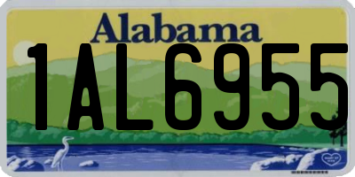 AL license plate 1AL6955