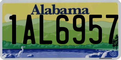 AL license plate 1AL6957