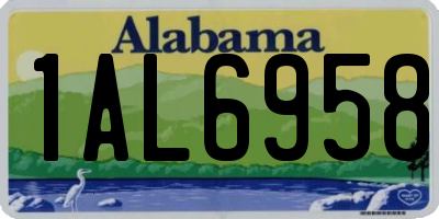 AL license plate 1AL6958