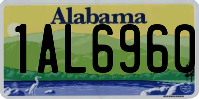 AL license plate 1AL6960