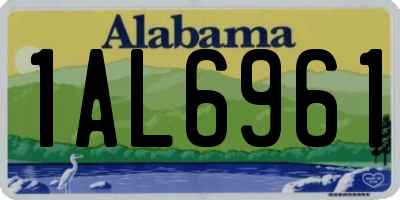AL license plate 1AL6961