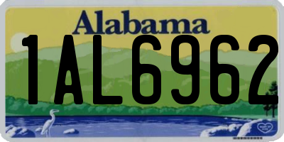 AL license plate 1AL6962