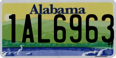 AL license plate 1AL6963