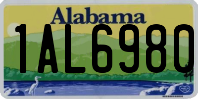 AL license plate 1AL6980