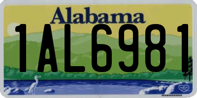 AL license plate 1AL6981