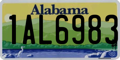 AL license plate 1AL6983