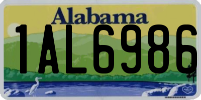 AL license plate 1AL6986