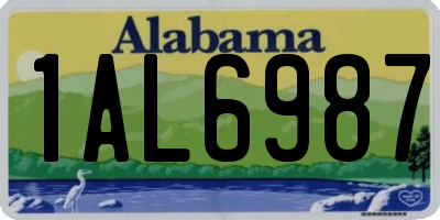 AL license plate 1AL6987
