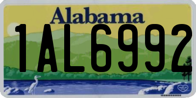 AL license plate 1AL6992