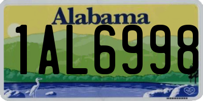 AL license plate 1AL6998