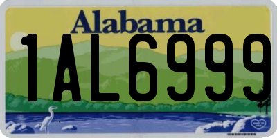 AL license plate 1AL6999