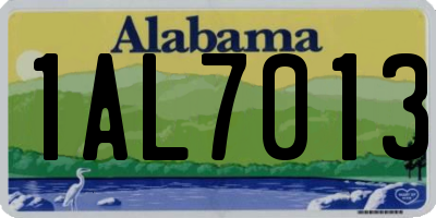 AL license plate 1AL7013