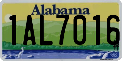 AL license plate 1AL7016