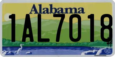 AL license plate 1AL7018