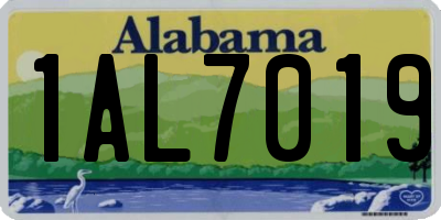 AL license plate 1AL7019