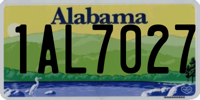 AL license plate 1AL7027