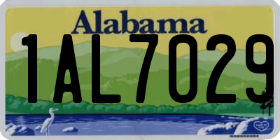 AL license plate 1AL7029