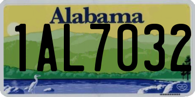 AL license plate 1AL7032