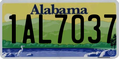 AL license plate 1AL7037