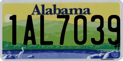AL license plate 1AL7039