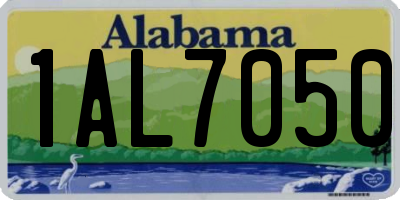 AL license plate 1AL7050