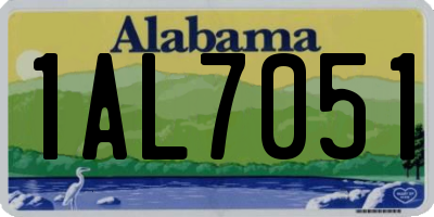 AL license plate 1AL7051